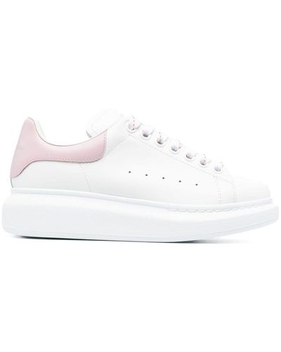 Alexander McQueen Oversize Trainers With Pink Spoiler - White