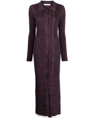 Christopher Esber Double-button Knitted Dress - Purple