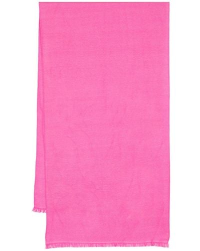 N.Peal Cashmere Frayed Cashmere Shawl - Pink