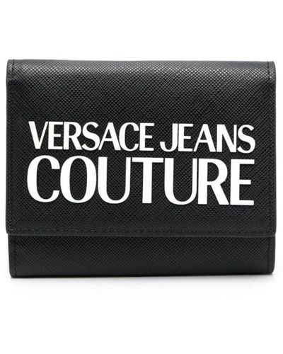 Versace Jeans Couture Portemonnaie mit Logo-Schild - Schwarz