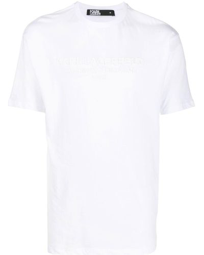 Karl Lagerfeld エンボスロゴ Tシャツ - ホワイト