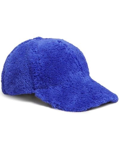 Marni Logo-embroidered Terry-cloth Cap - Blue