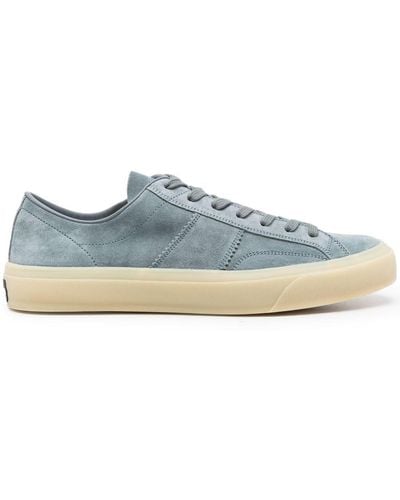 Tom Ford Cambridge Suede Low Top Trainers - Blue