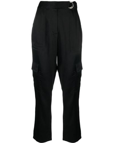 Jonathan Simkhai Carolina Belted Cargo Trousers - Black