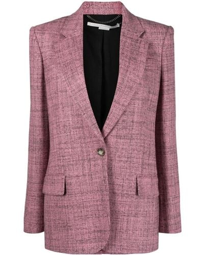 Stella McCartney Single-Breasted Wool Blazer - Pink