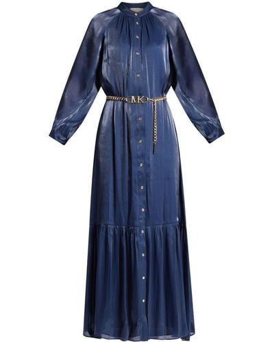 Michael Kors Long-sleeve Maxi Dress - Blue