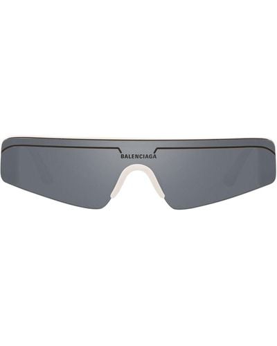 Balenciaga Ski Rectangle-frame Sunglasses - Metallic