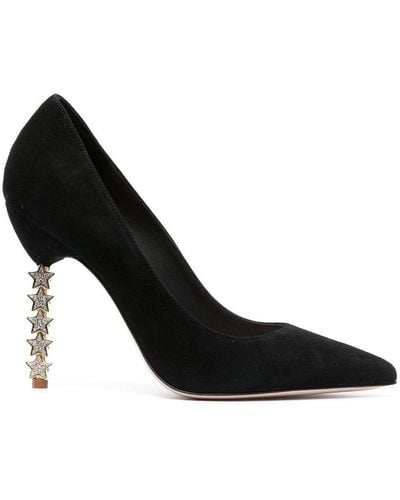 Sophia Webster Jasmine 110mm Suede Court Shoes - Black