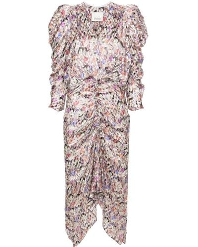 Isabel Marant Robe courte Nemil en velours - Multicolore