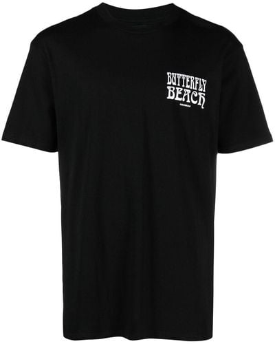 NAHMIAS Camiseta con motivo gráfico y manga corta - Negro