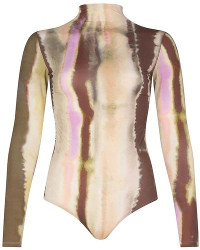 Silvia Tcherassi Olante Abstract-print Bodysuit - Pink