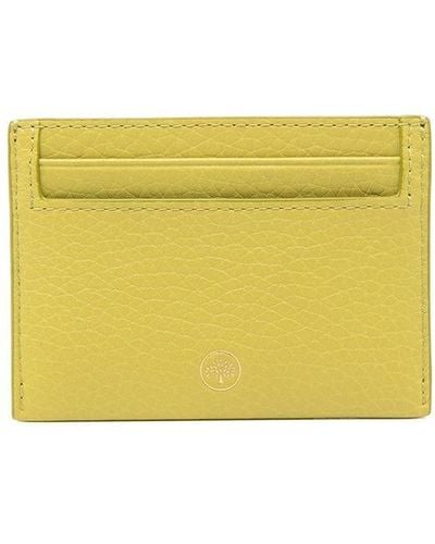 Mulberry Heavy Grain Leather Cardholder - Yellow