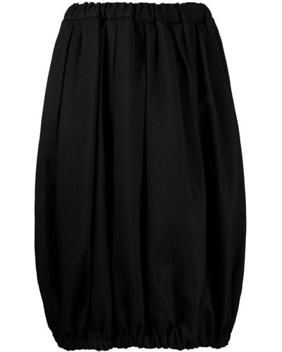 Comme des Garçons Elasticated-waist Draped Skirt - Black