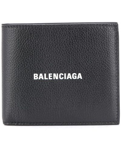 Balenciaga Gevouwen Portemonnee - Zwart