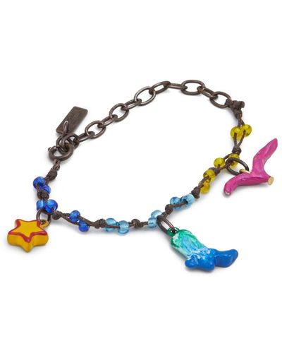 Marni Chain-link Charm Bracelet - Blue