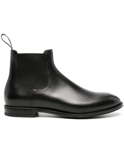 Henderson Almond-toe Leather Ankle Boots - Black