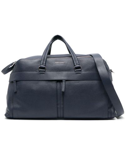 Orciani Leather Holdall Bag - Blue
