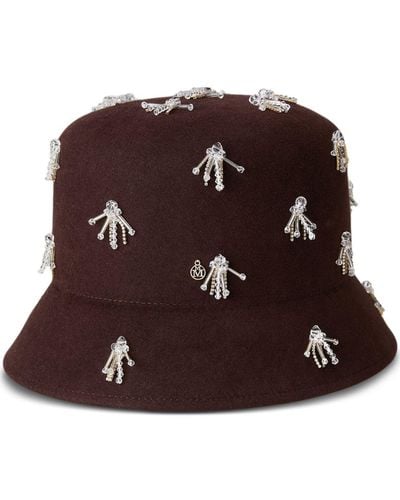 Maison Michel Mini New Kendall Bucket Hat - Brown