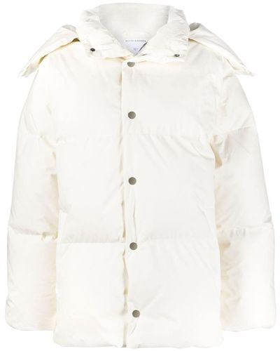 Bottega Veneta Hooded Padded Long-sleeve Jacket - White