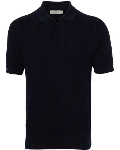 Canali Poloshirt mit Jacquardmuster - Schwarz