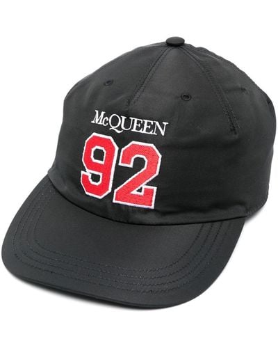 Alexander McQueen Baseballkappe mit Logo-Print - Grau