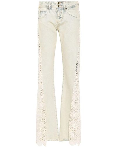 Guess USA Lace-detail Flared Jeans - ナチュラル