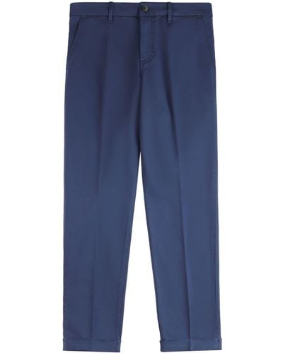 Fay Cotton-blend Chino Trousers - Blue