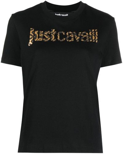 Just Cavalli Logo-print Cotton T-shirt - Black