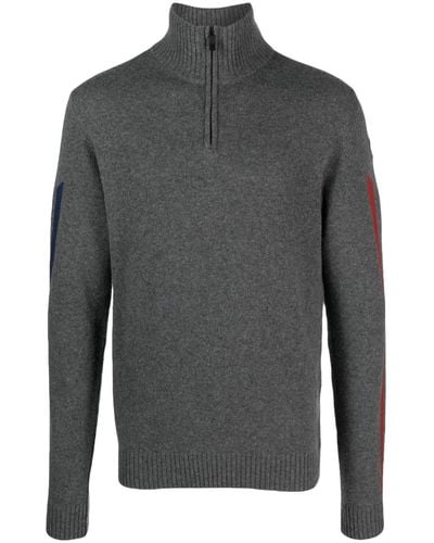 Rossignol Gestreifter Pullover mit Stehkragen - Grau