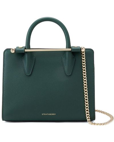 Strathberry The Nano Leather Tote Bag - Green
