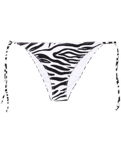 Mc2 Saint Barth Bikinihöschen mit Zebra-Print - Weiß