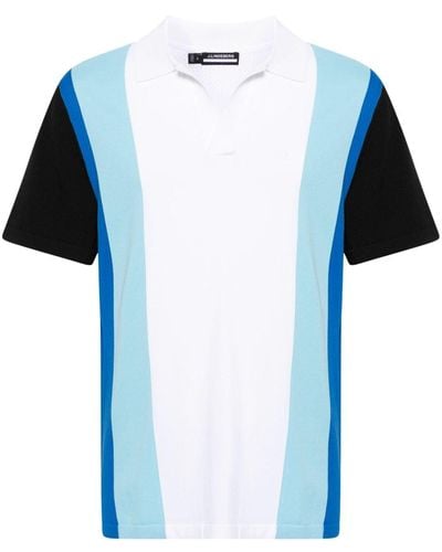 J.Lindeberg Learco Colour-block Polo Shirt - Blue