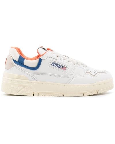 Autry Clc Paneled Leather Sneakers - White