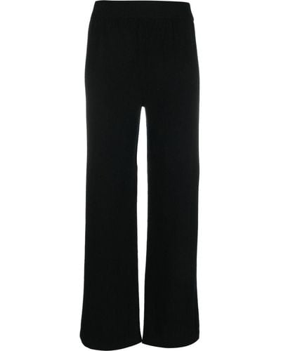 Barrie Straight-leg Knitted Trousers - Black