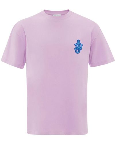 JW Anderson T-shirt Met Logopatch - Roze