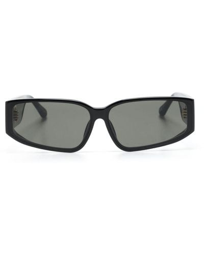 Linda Farrow Alexis Biker-frame Sunglasses - Grey