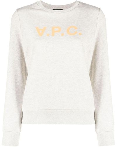 A.P.C. Sweatshirt With Logo Print - White