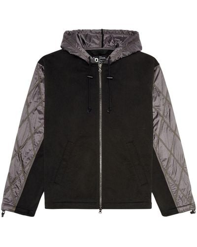 DIESEL J-rombe Zipped Hooded Jacket - Black