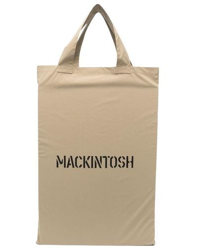Mackintosh Shopper Met Logoprint - Naturel