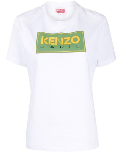KENZO Camiseta con logo estampado - Verde