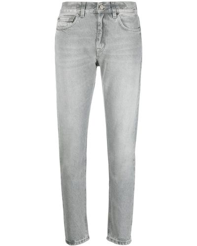 Dondup Cropped Slim-cut Jeans - Grey