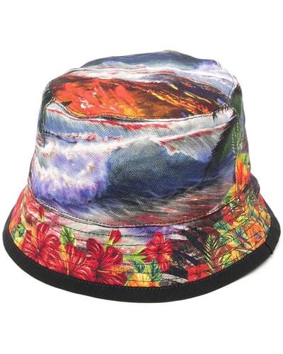 Philipp Plein Sombrero de pescador Hawaii reversible - Gris