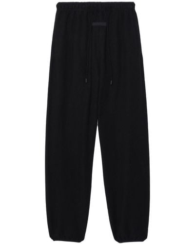 Fear Of God Logo-patch Cotton Track Trousers - Black