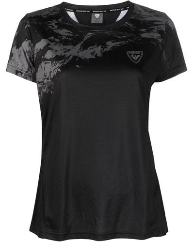 Rossignol Lightweight-jersey Logo-print T-shirt - Black