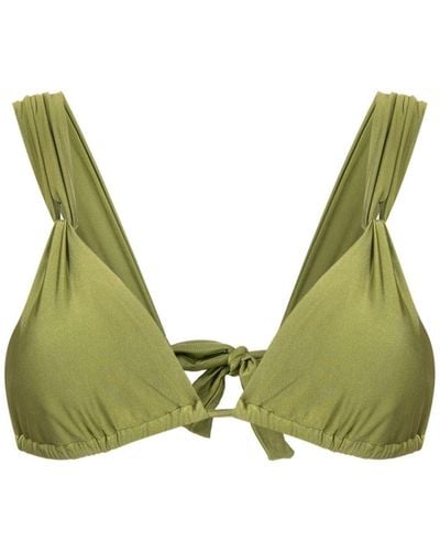 Lenny Niemeyer Twisted-strap Triangle Bikini Top - Green