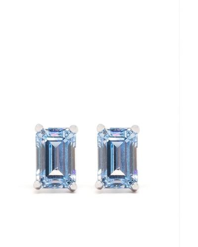 Swarovski Stilla Crystal Stud Earrings - Blue