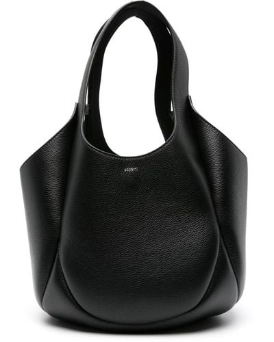 Coperni Bucket Swipe Leather Tote Bag - Black