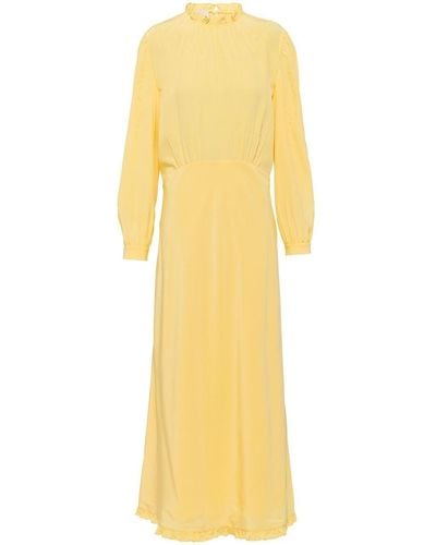 Miu Miu Kleid mit Raffungen - Gelb