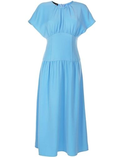 Boutique Moschino Robe courte à détail de corset - Bleu