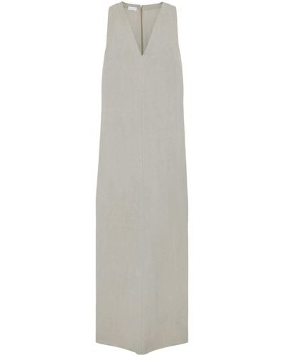 Brunello Cucinelli Sleeveless Maxi Dress - White